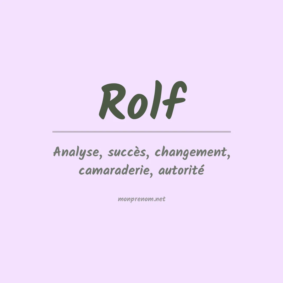 Prénom Rolf