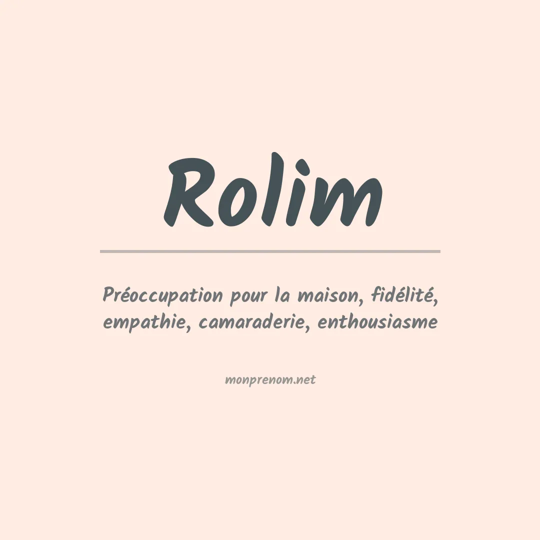 Prénom Rolim