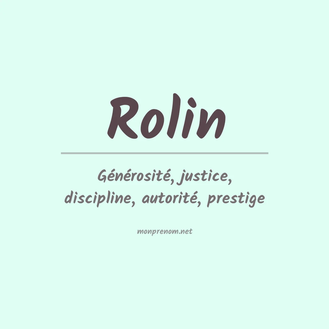 Prénom Rolin