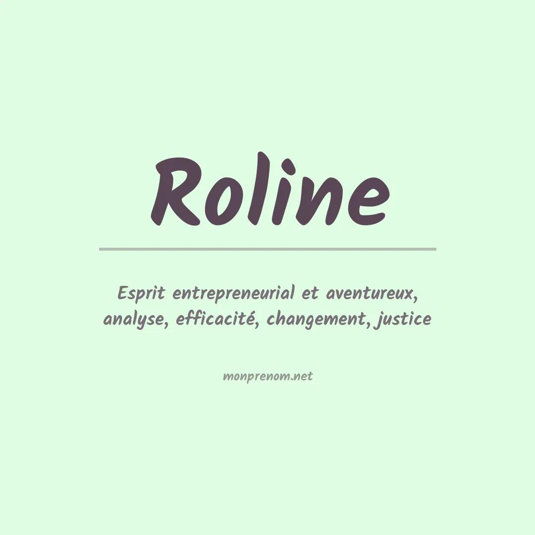 Signification du prénom Roline