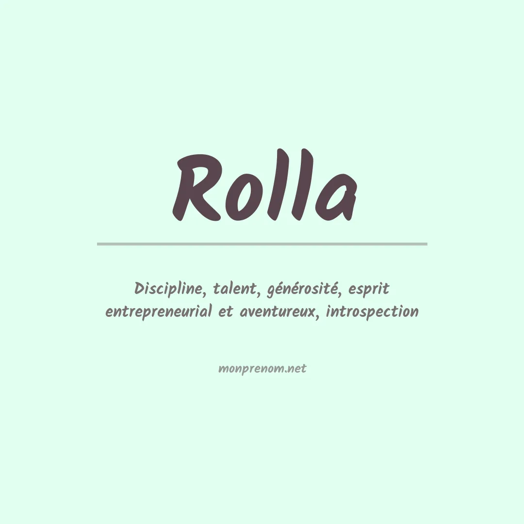 Prénom Rolla