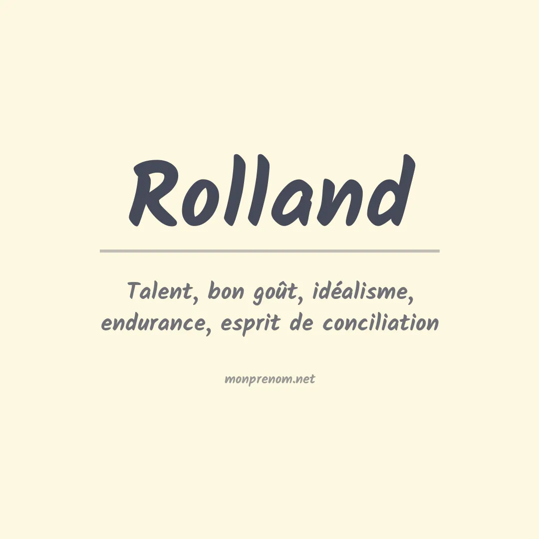 Prénom Rolland