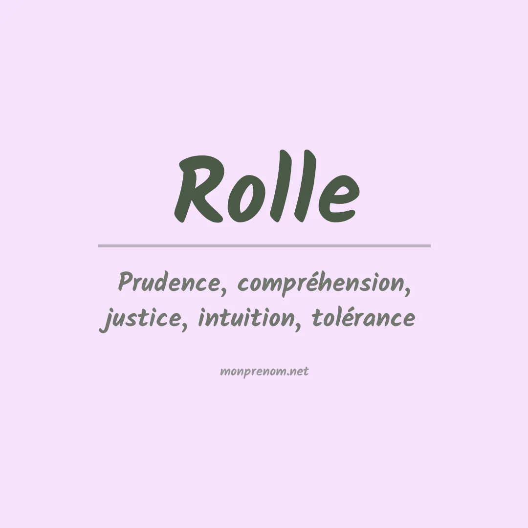 Prénom Rolle