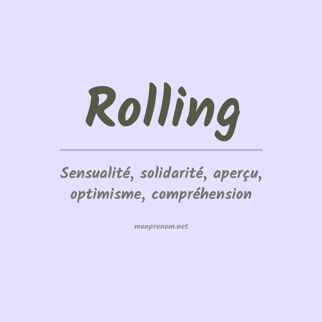 Prénom Rolling