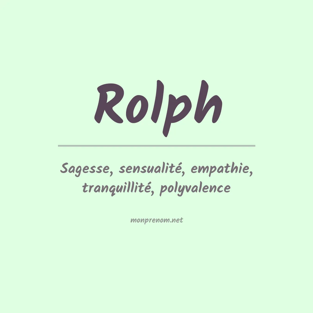 Prénom Rolph