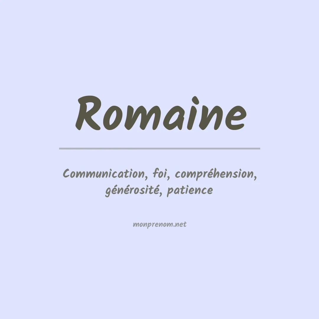 Prénom Romaine
