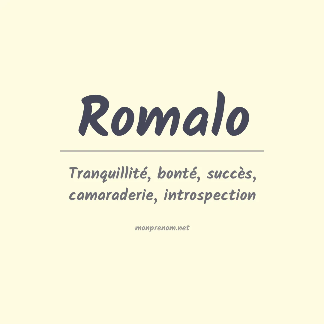Prénom Romalo