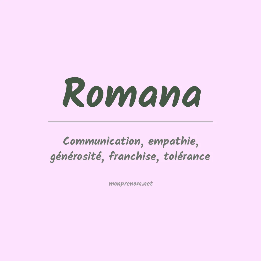 Prénom Romana