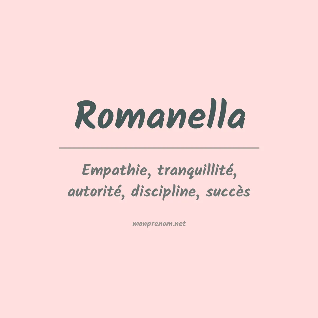 Signification du prénom Romanella