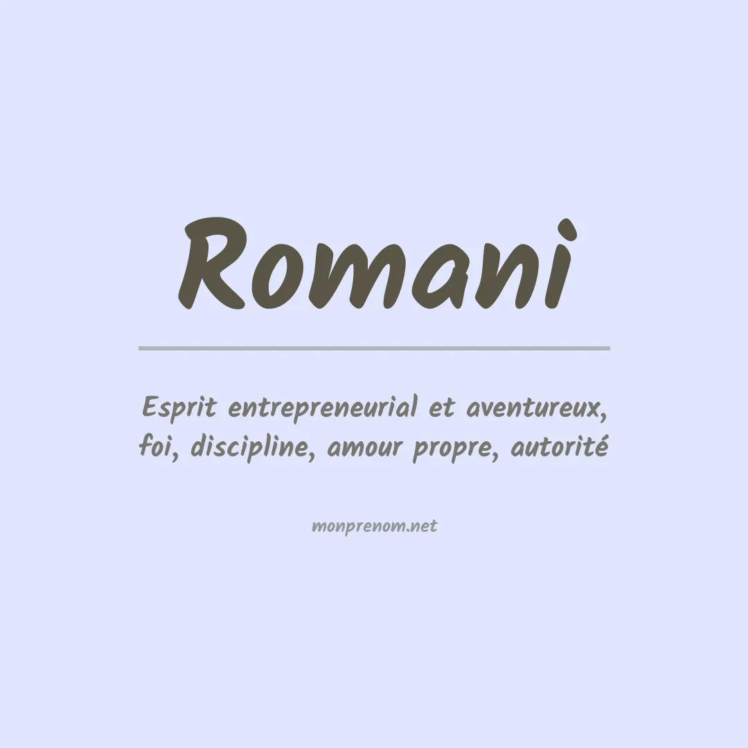 Prénom Romani
