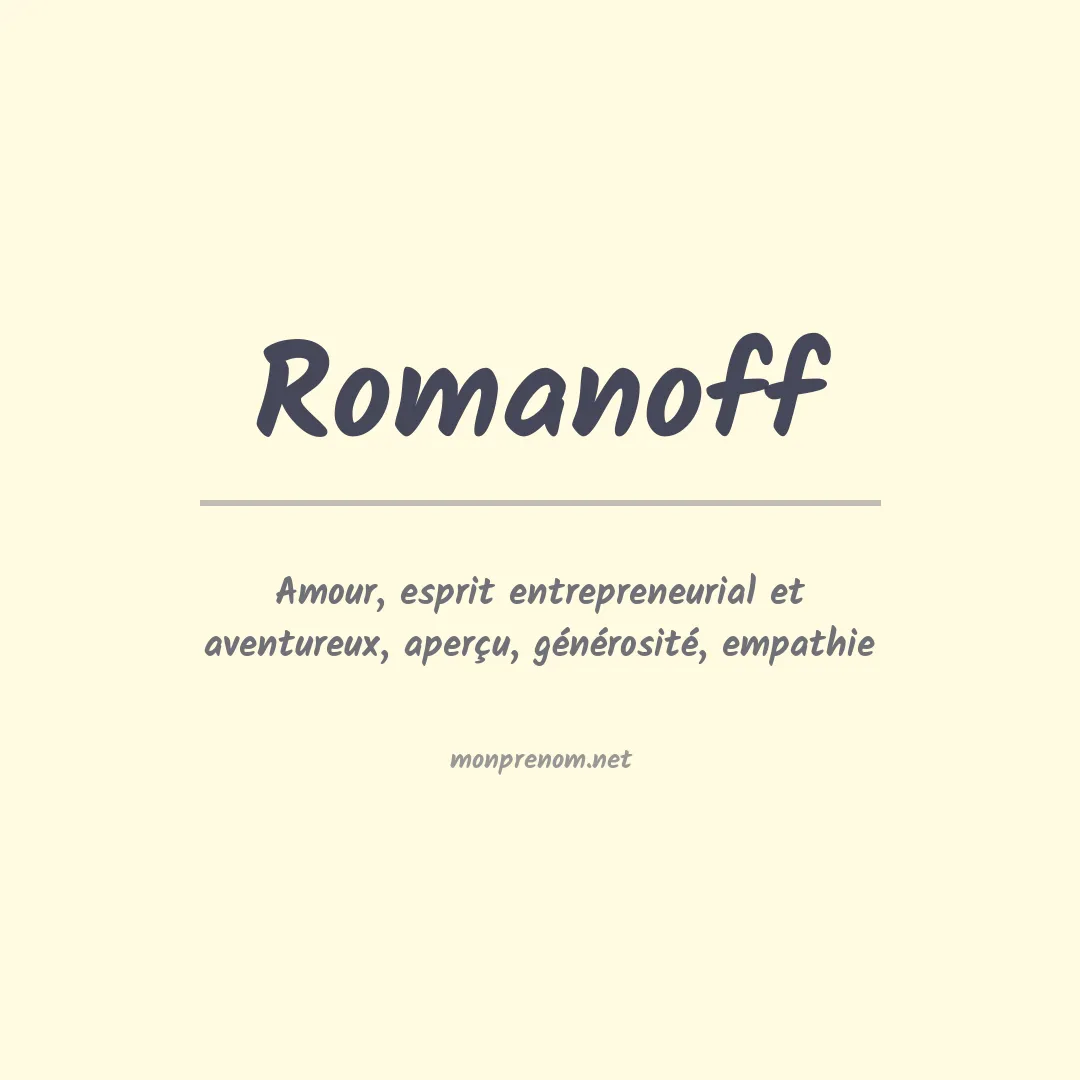 Prénom Romanoff