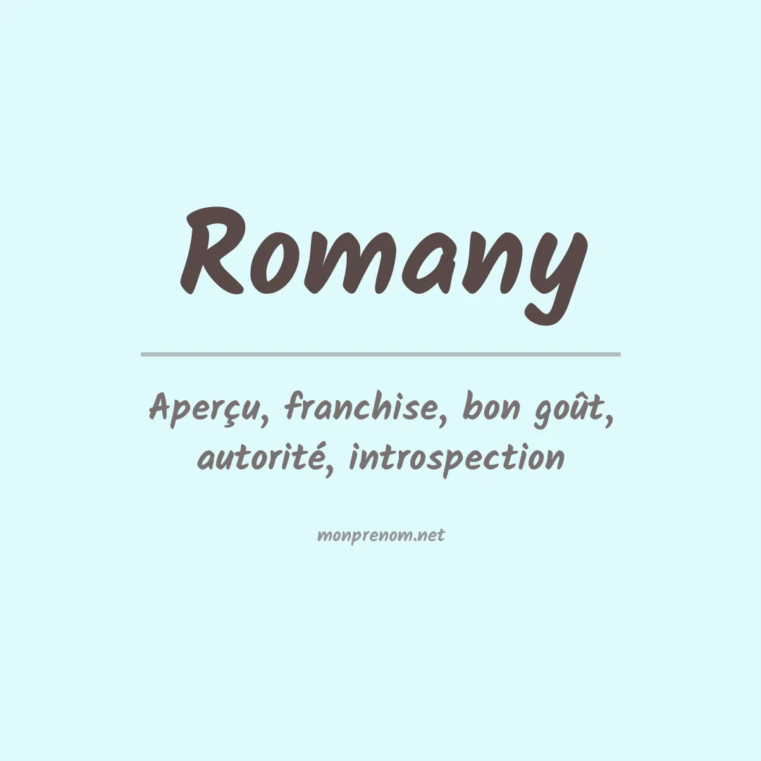 Prénom Romany