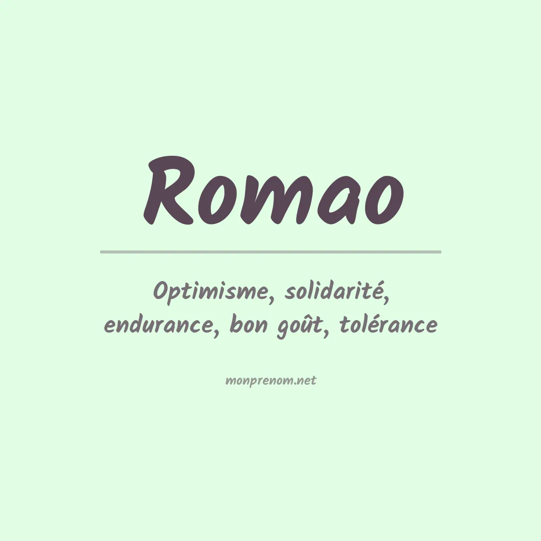 Signification du prénom Romao