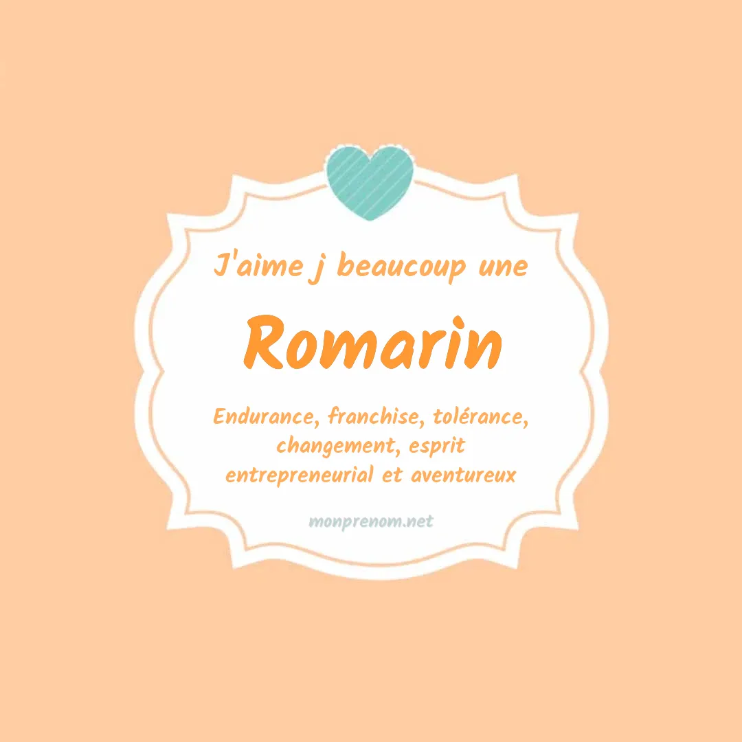 J'aime beaucoup Romarin