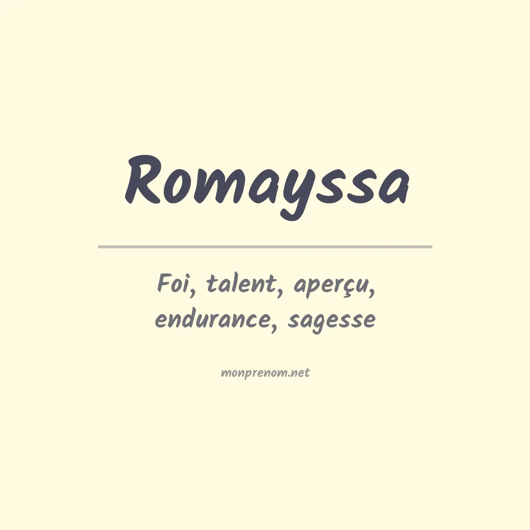 Prénom Romayssa