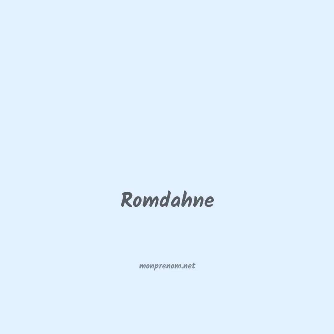 Romdahne en chinois