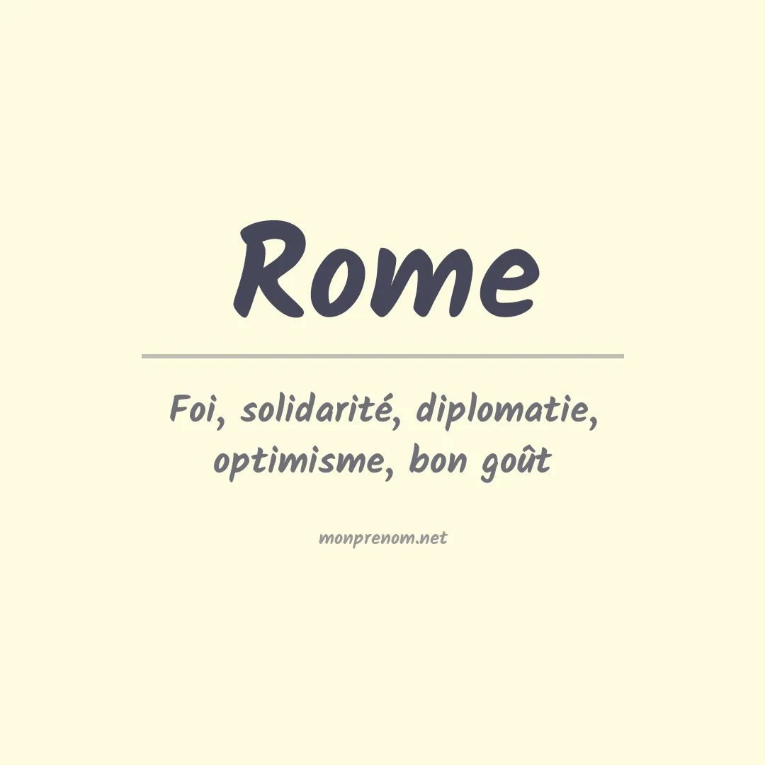 Prénom Rome