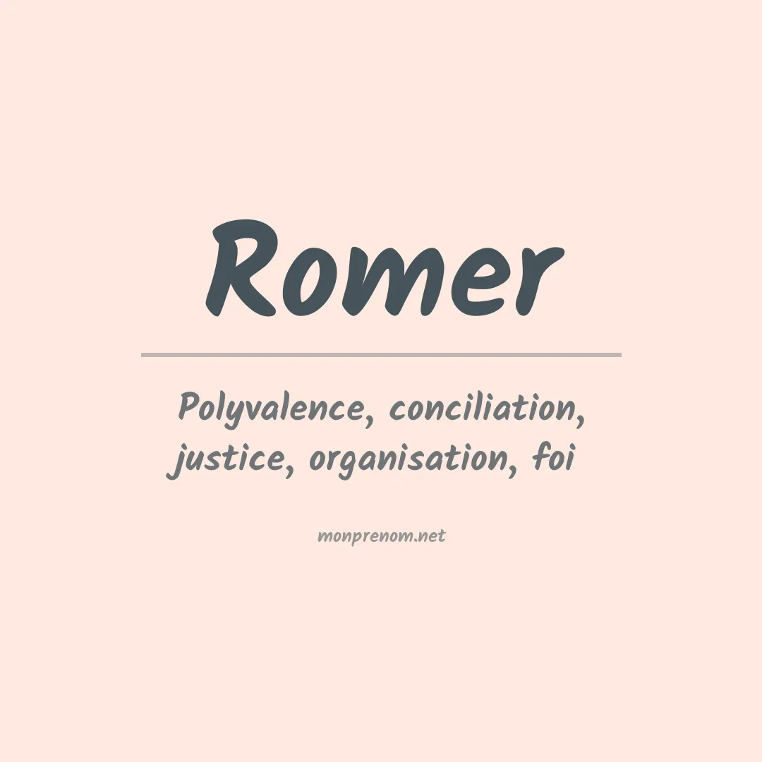 Prénom Romer