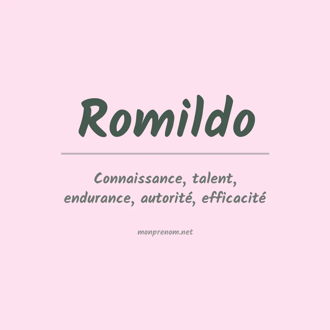 Signification du prénom Romildo