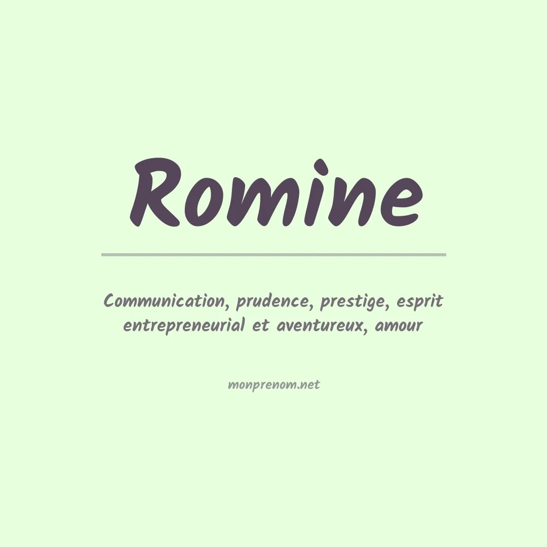 Prénom Romine