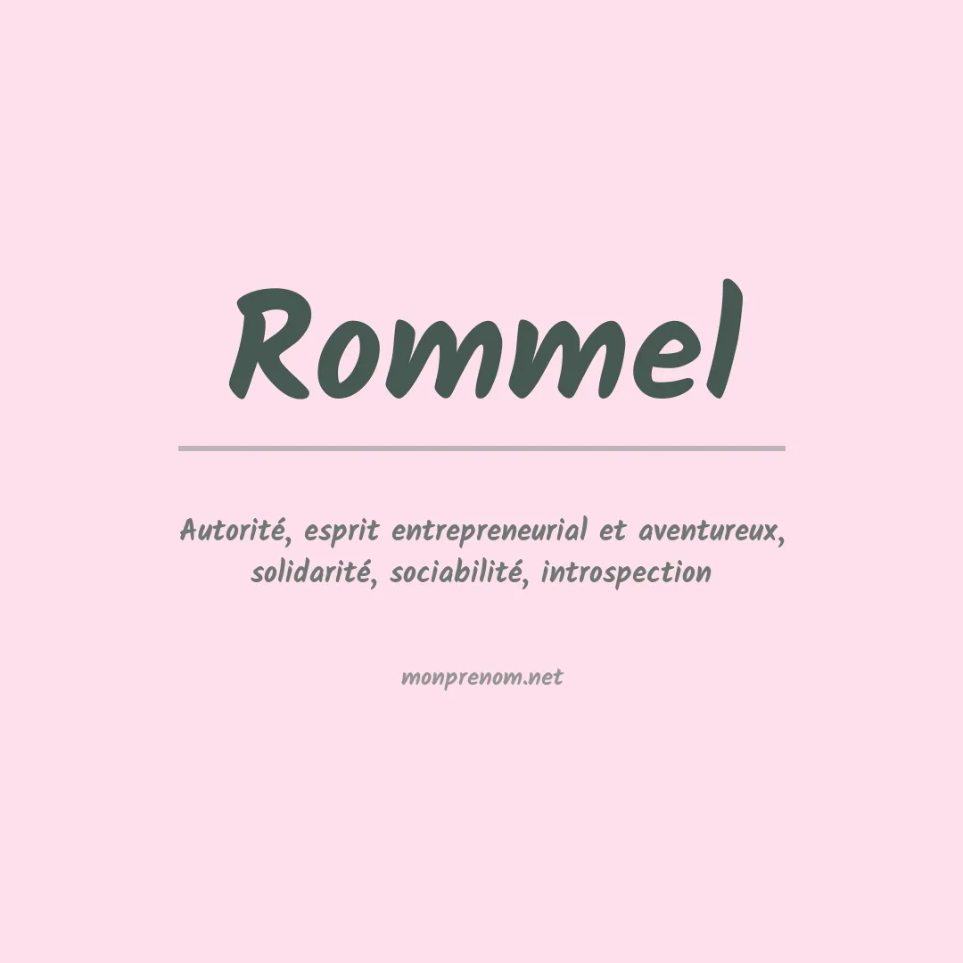 Prénom Rommel