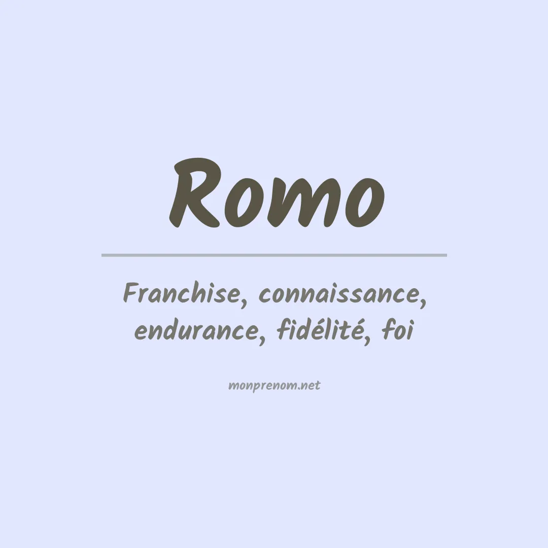 Prénom Romo