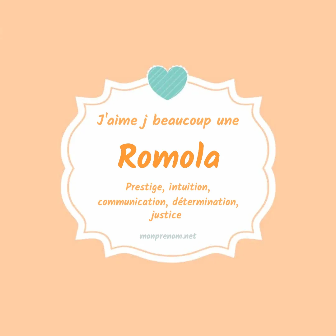 J'aime beaucoup Romola