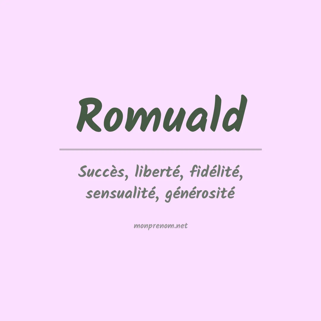 Signification du prénom Romuald
