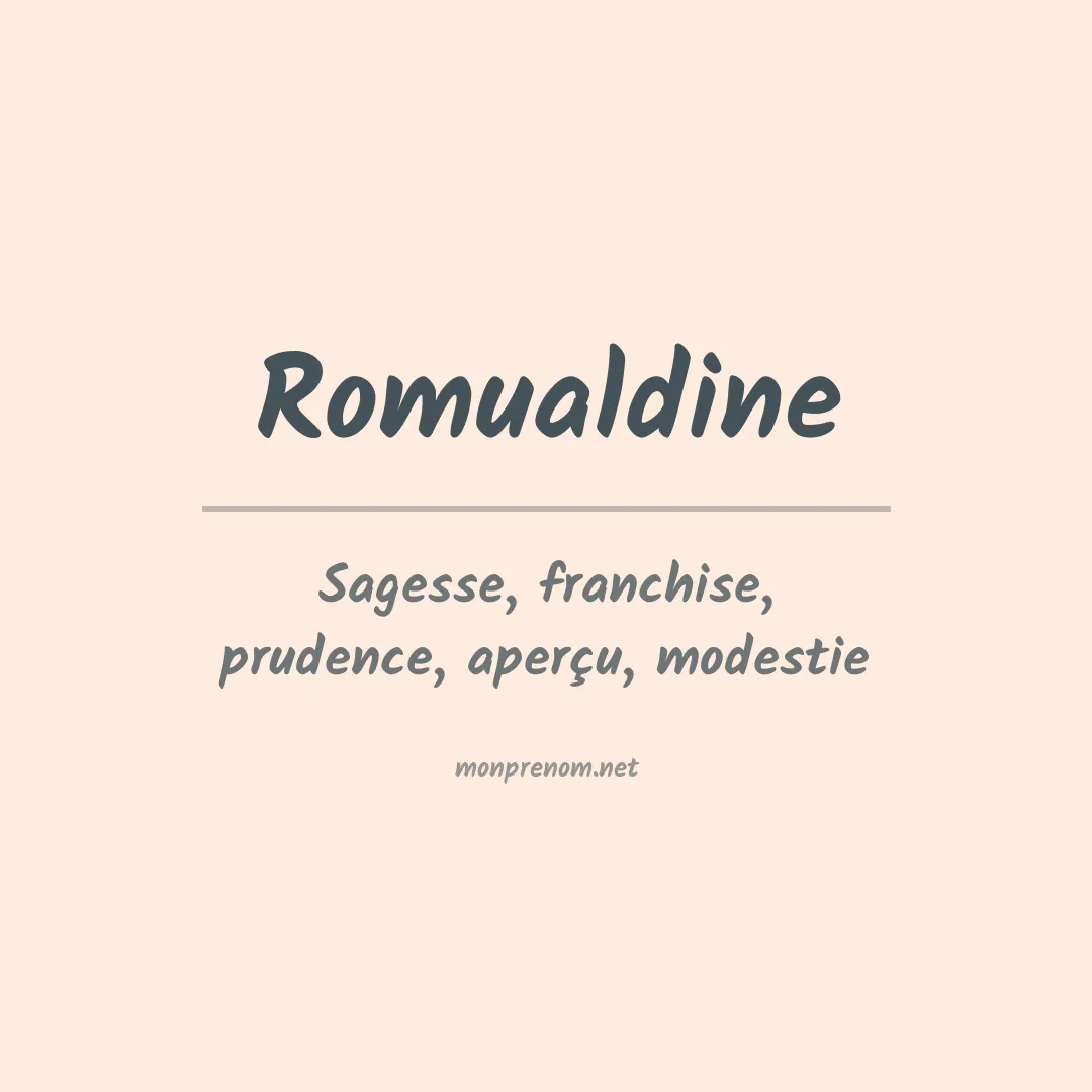 Signification du prénom Romualdine