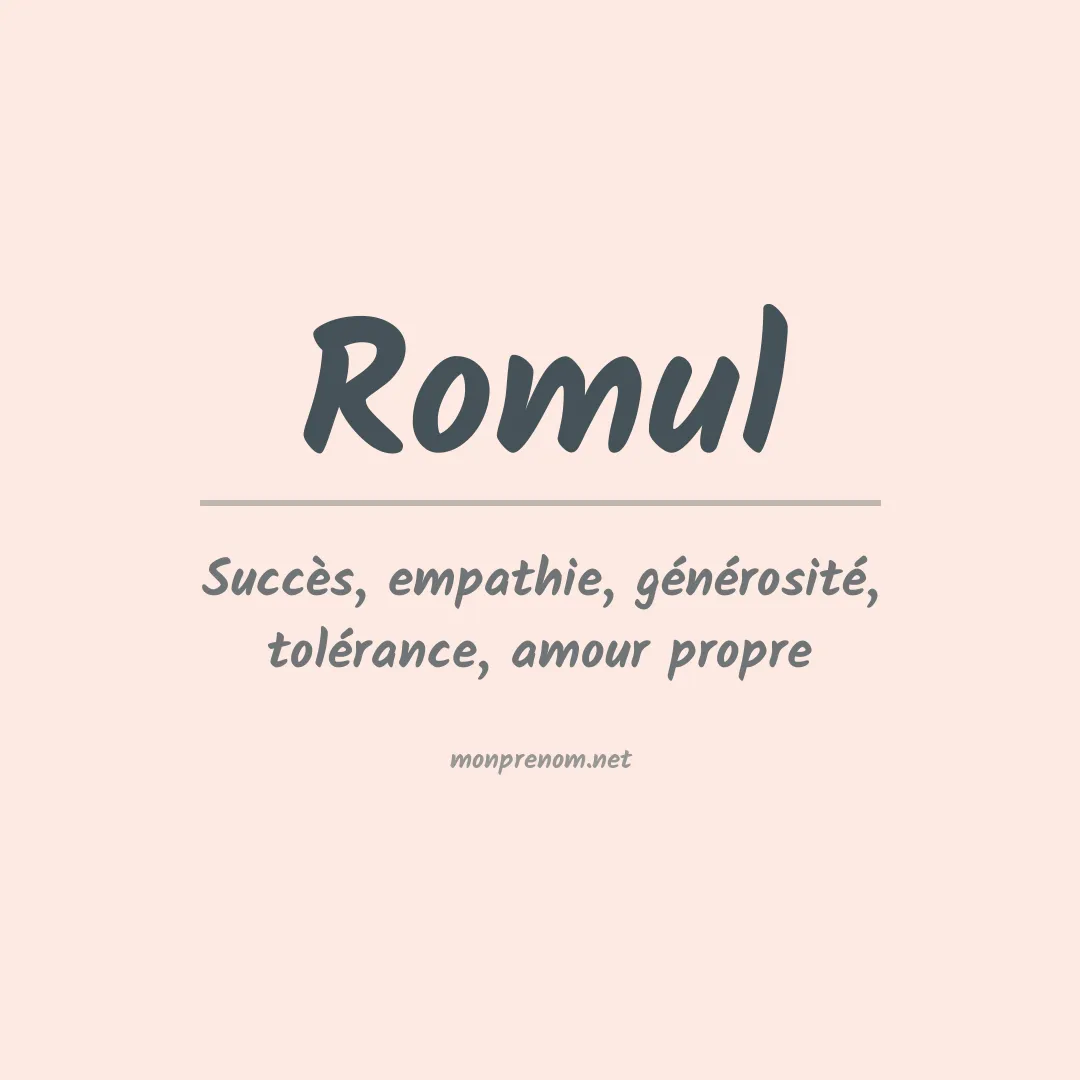 Signification du prénom Romul