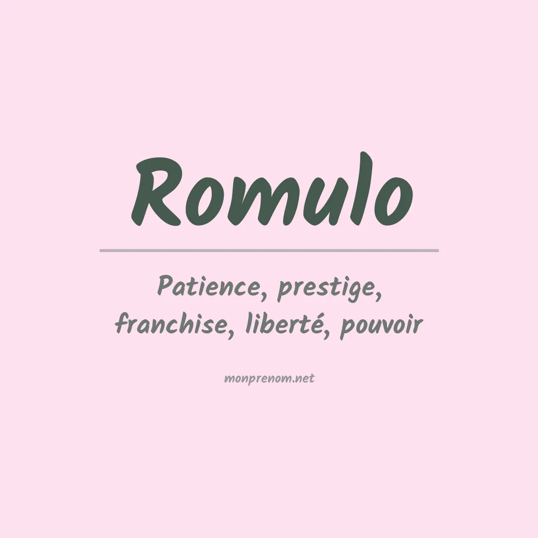 Prénom Romulo