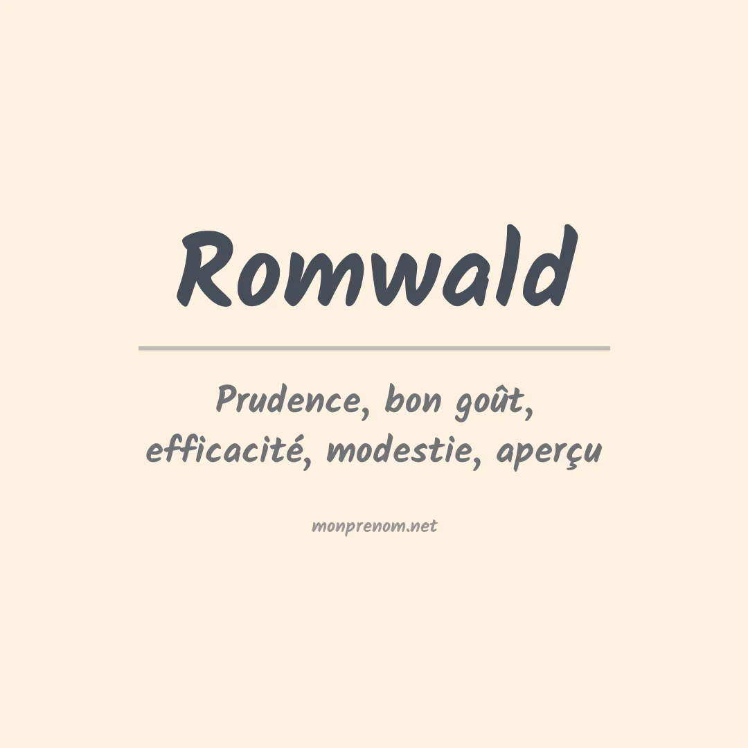 Signification du prénom Romwald