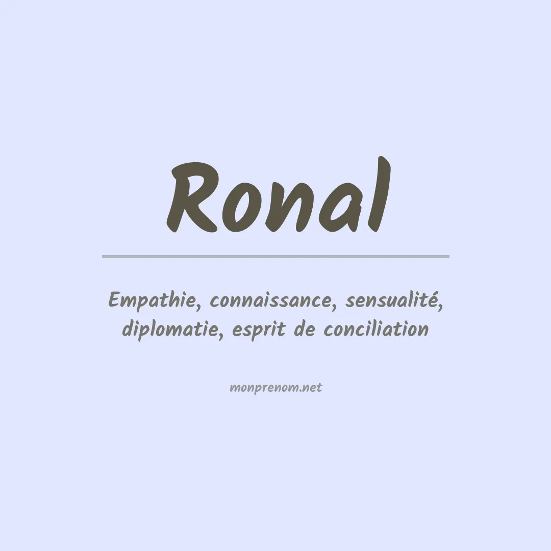 Signification du prénom Ronal