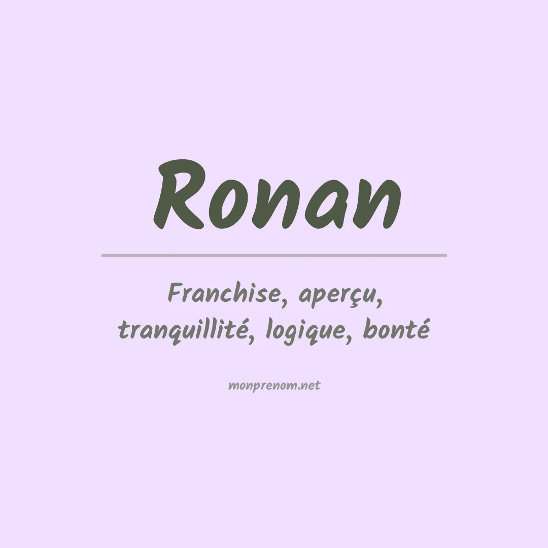 Prénom Ronan