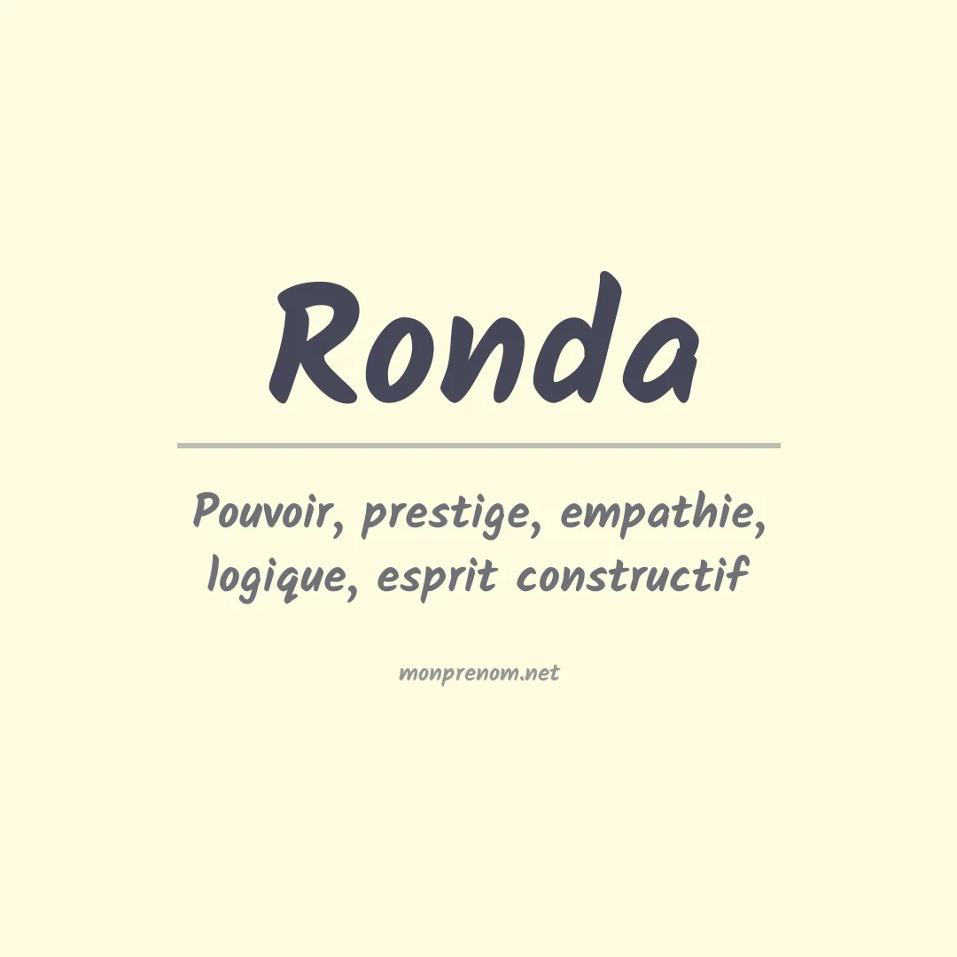 Prénom Ronda