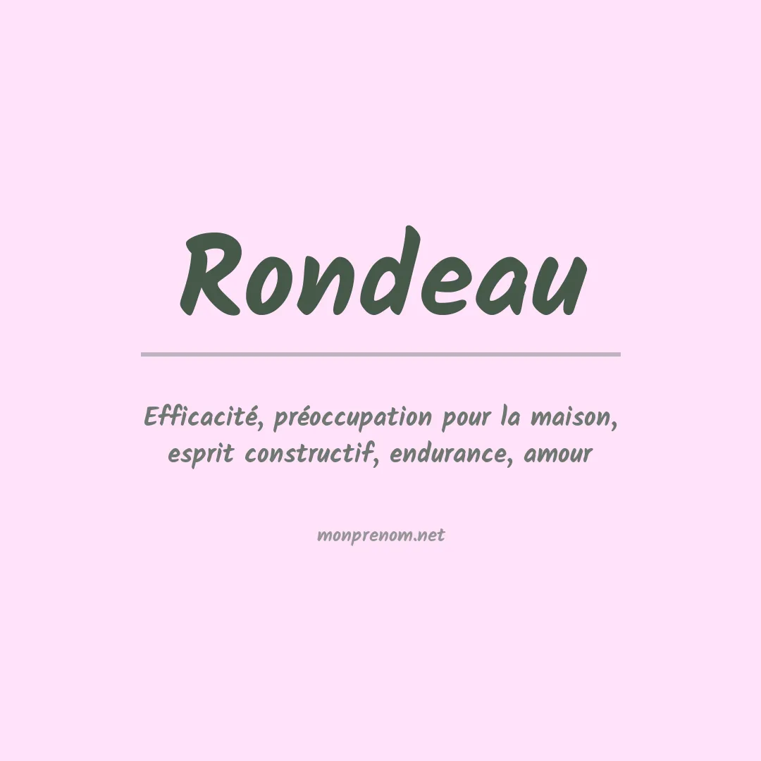 Prénom Rondeau
