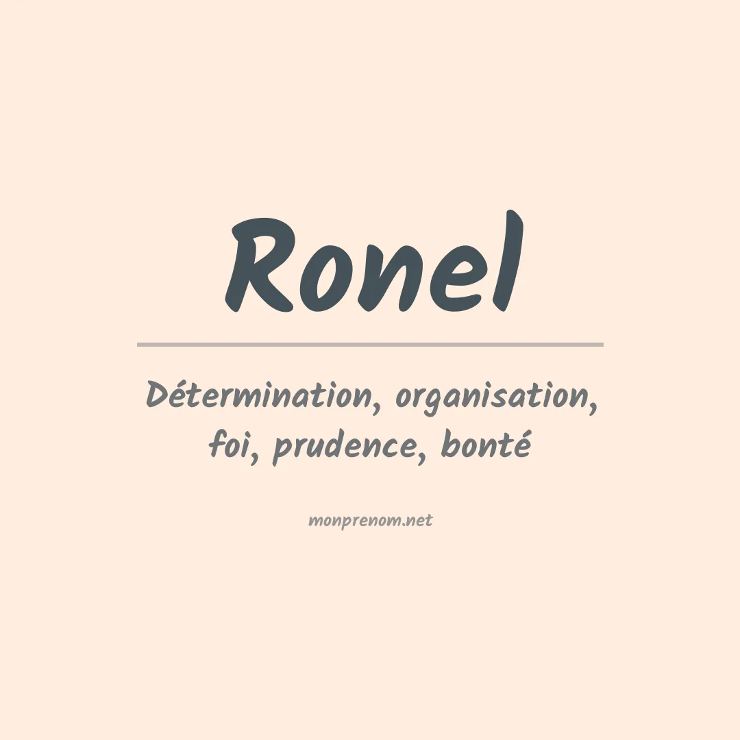 Prénom Ronel