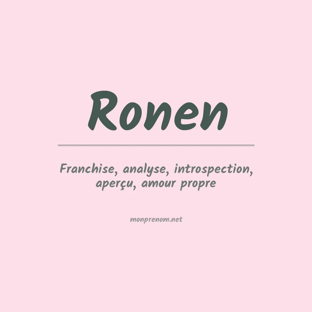 Prénom Ronen