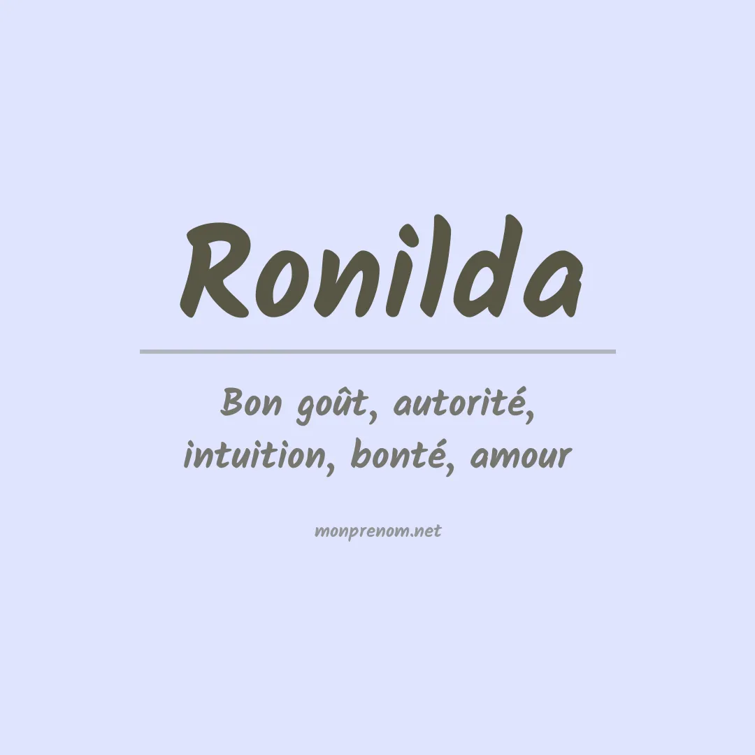Prénom Ronilda