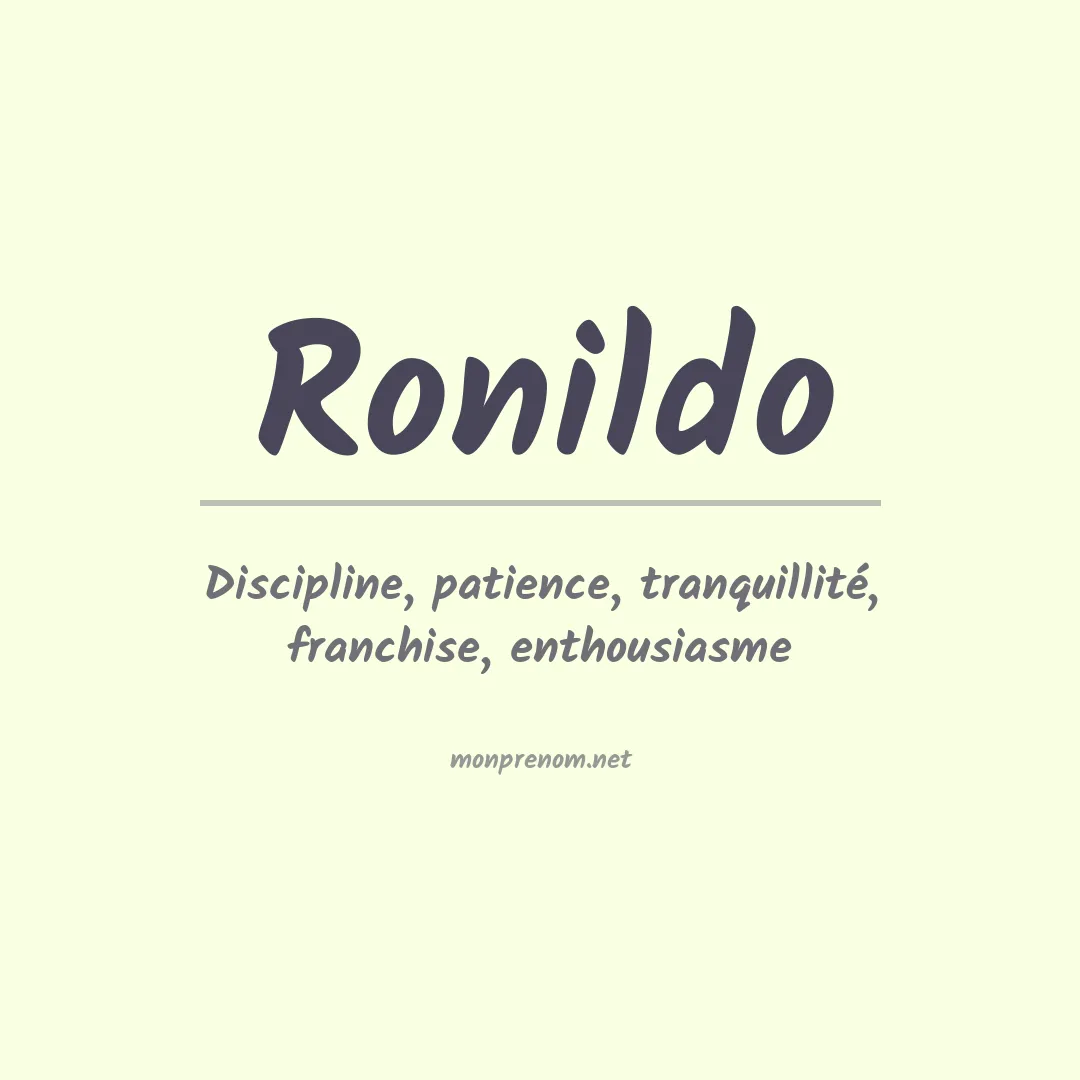 Prénom Ronildo