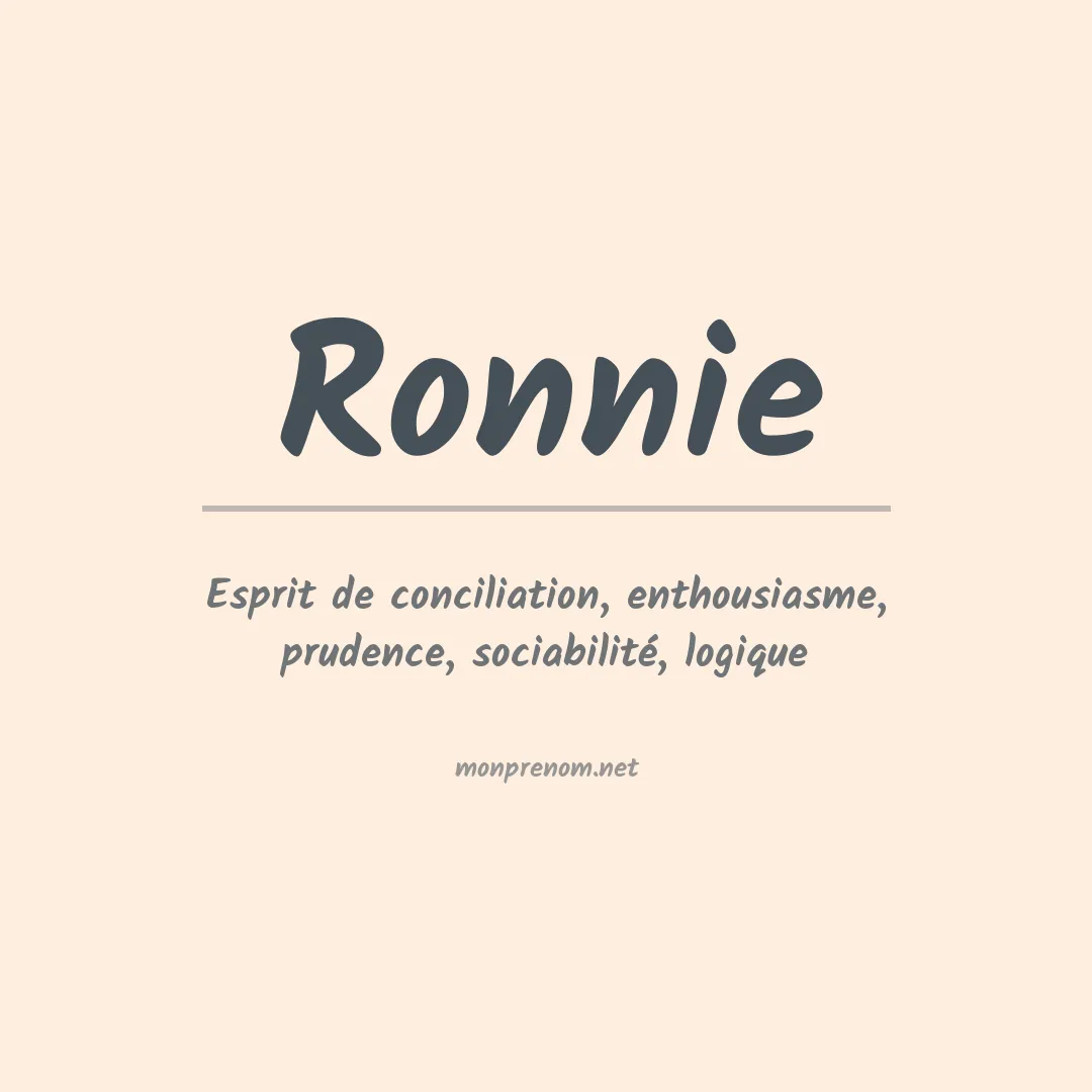 Prénom Ronnie