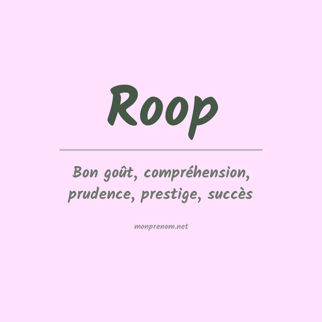 Prénom Roop