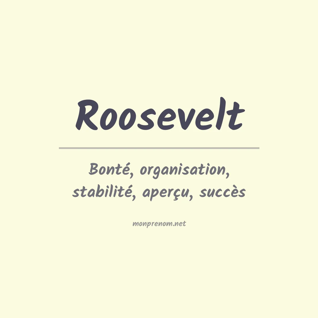 Prénom Roosevelt