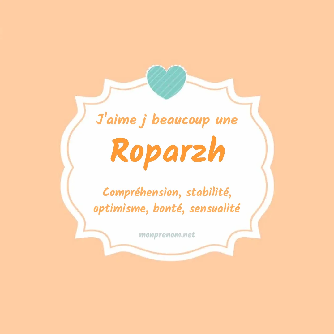 J'aime beaucoup Roparzh