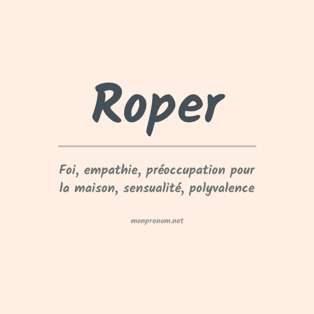 Prénom Roper