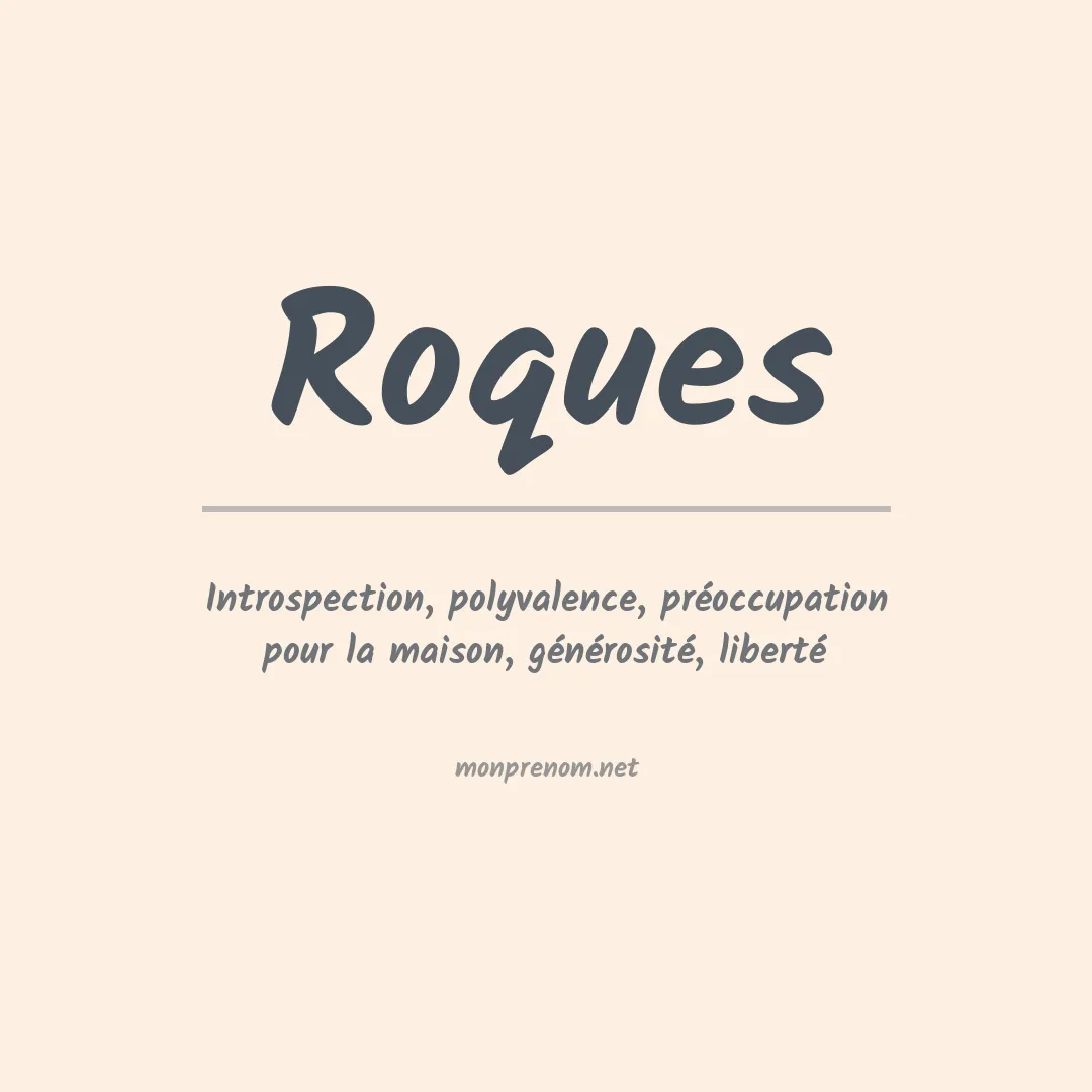 Prénom Roques