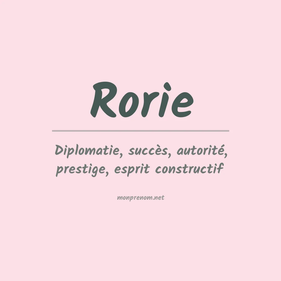 Prénom Rorie