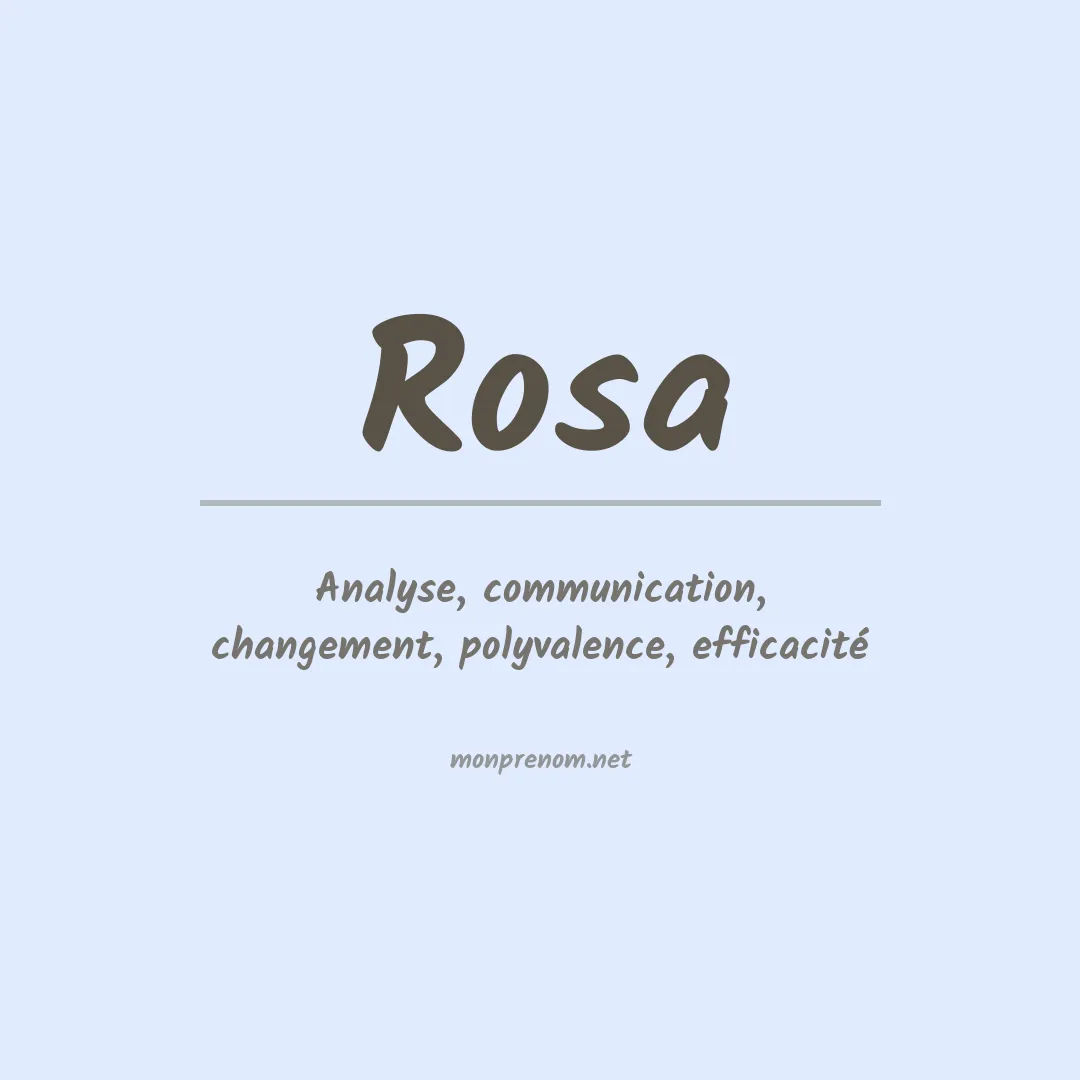 Prénom Rosa