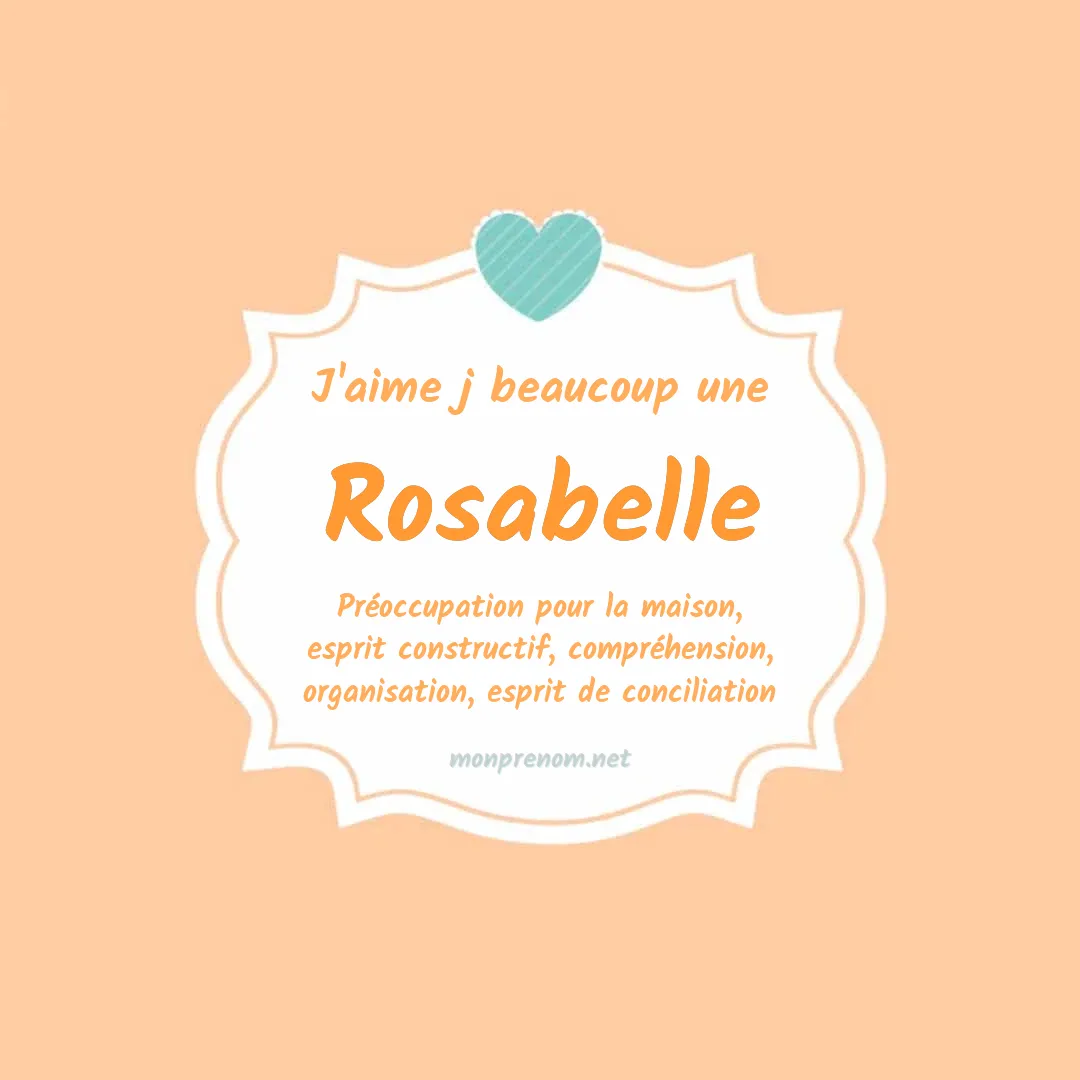 J'aime beaucoup Rosabelle