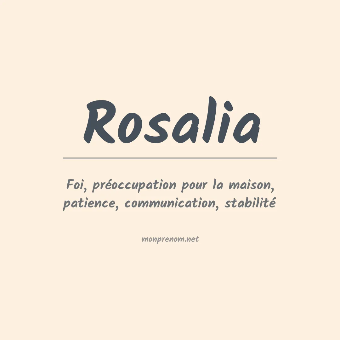 Prénom Rosalia
